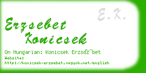 erzsebet konicsek business card